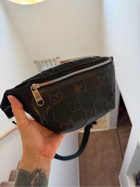 GG dupe leather bum bag/fanny pack